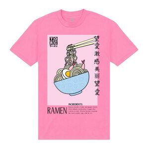 TORC Unisex Adult Ramen Ingredients T-Shirt / Pink
